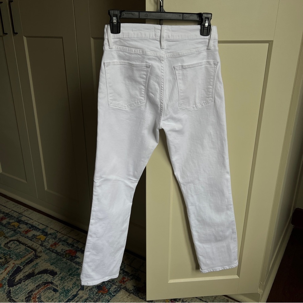 FRAME Le High Straight Jeans in Blanc White Size 27 or 4 - Picture 4 of 6